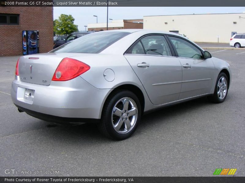 Liquid Silver Metallic / Ebony Black 2008 Pontiac G6 GT Sedan