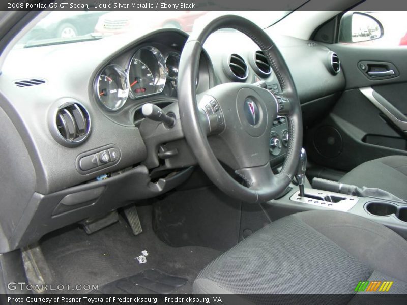 Liquid Silver Metallic / Ebony Black 2008 Pontiac G6 GT Sedan