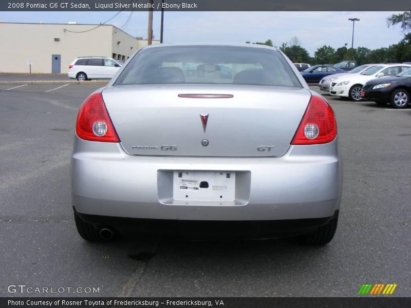 Liquid Silver Metallic / Ebony Black 2008 Pontiac G6 GT Sedan