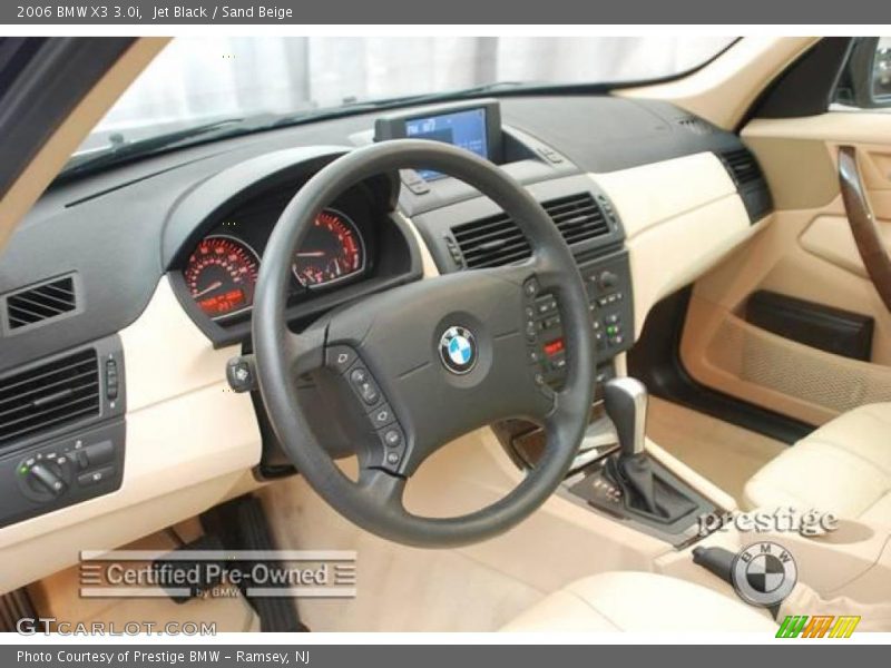 Jet Black / Sand Beige 2006 BMW X3 3.0i