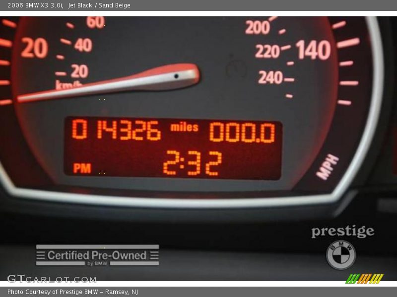 Jet Black / Sand Beige 2006 BMW X3 3.0i