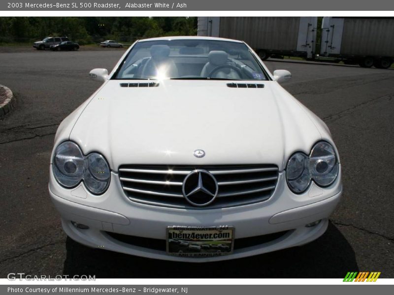 Alabaster White / Ash 2003 Mercedes-Benz SL 500 Roadster