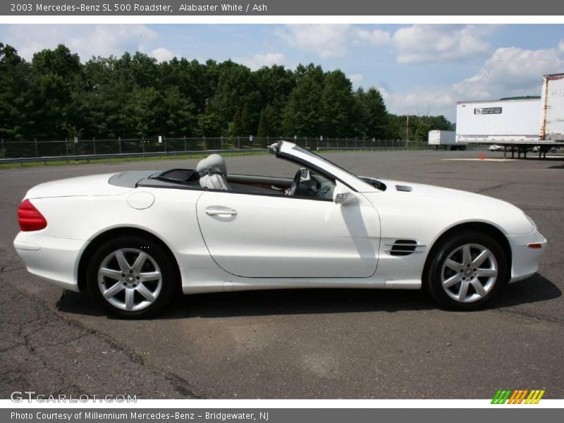 Alabaster White / Ash 2003 Mercedes-Benz SL 500 Roadster