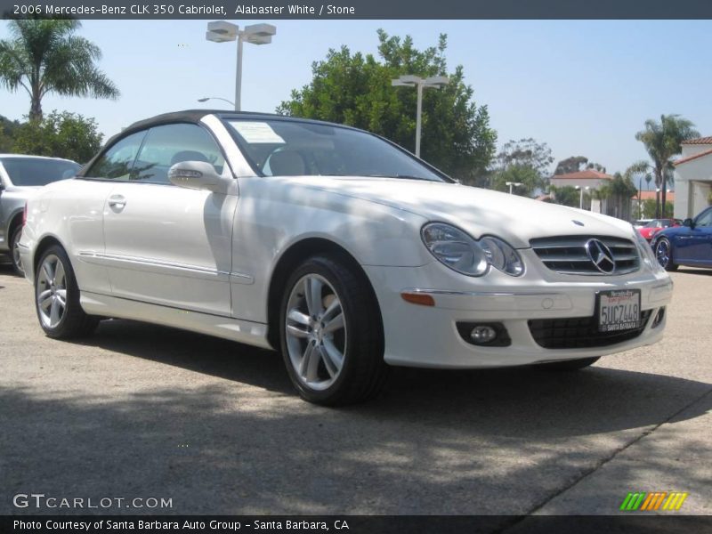 Alabaster White / Stone 2006 Mercedes-Benz CLK 350 Cabriolet