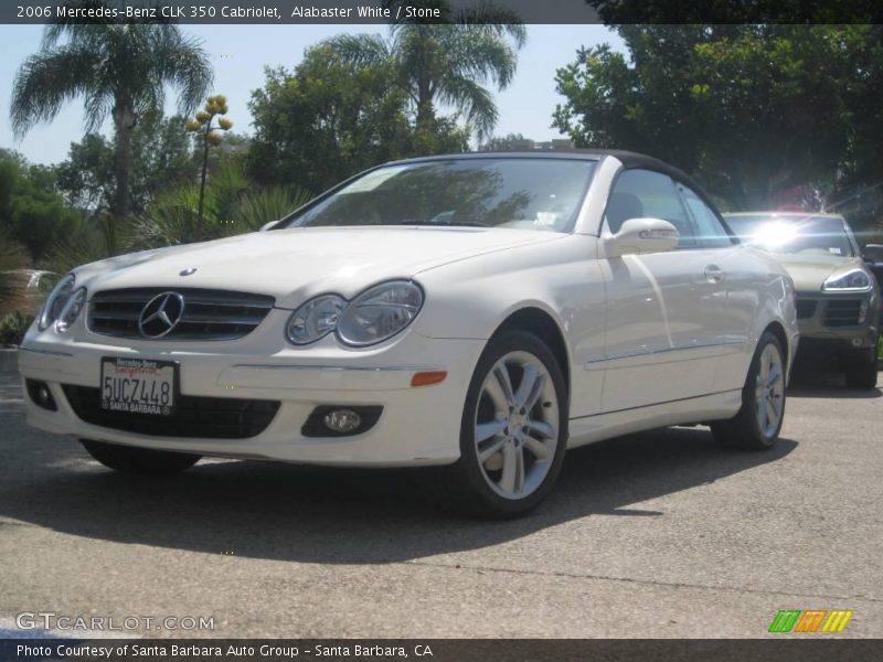 Alabaster White / Stone 2006 Mercedes-Benz CLK 350 Cabriolet