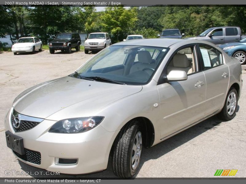 Shimmering Sand Metallic / Beige 2007 Mazda MAZDA3 i Sedan