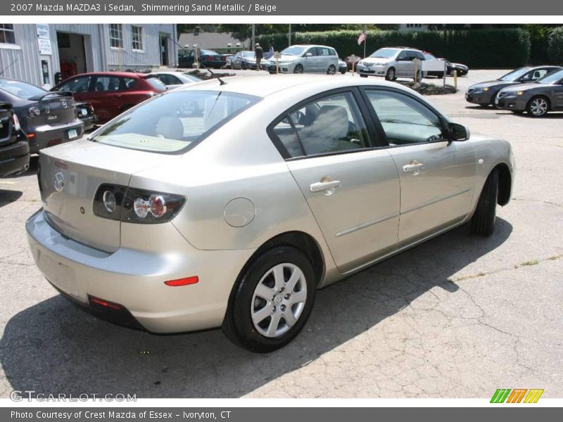 Shimmering Sand Metallic / Beige 2007 Mazda MAZDA3 i Sedan