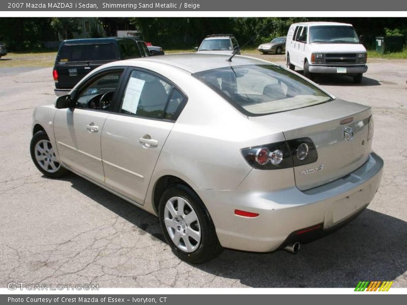 Shimmering Sand Metallic / Beige 2007 Mazda MAZDA3 i Sedan