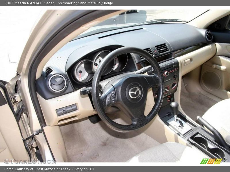 Shimmering Sand Metallic / Beige 2007 Mazda MAZDA3 i Sedan