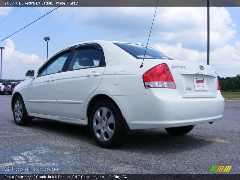 White / Gray 2007 Kia Spectra EX Sedan