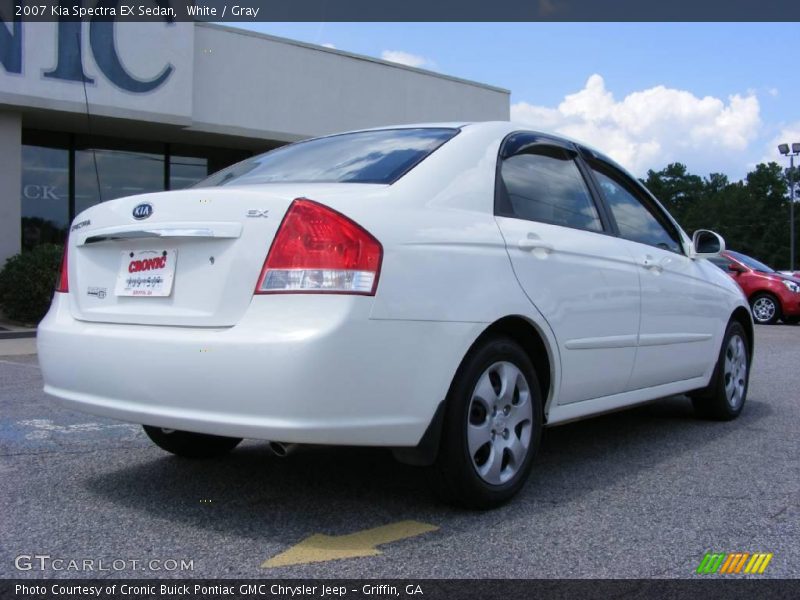 White / Gray 2007 Kia Spectra EX Sedan