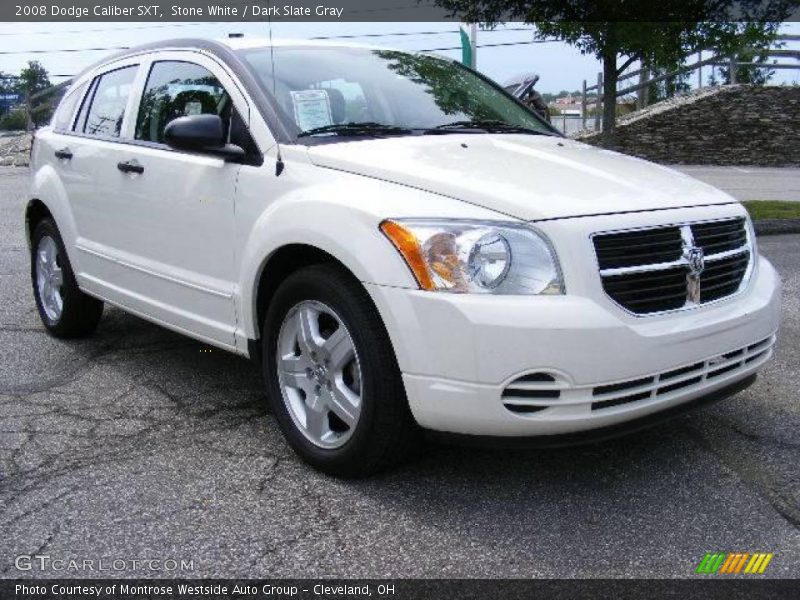 Stone White / Dark Slate Gray 2008 Dodge Caliber SXT