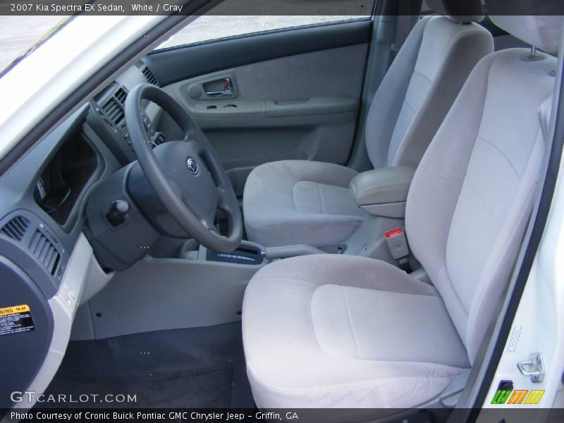 White / Gray 2007 Kia Spectra EX Sedan
