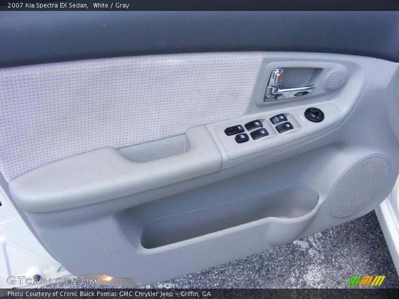 White / Gray 2007 Kia Spectra EX Sedan