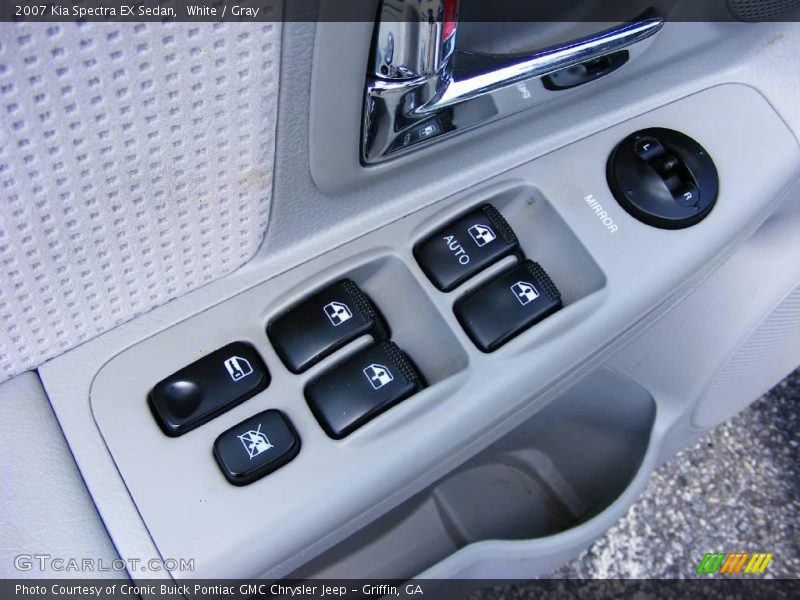 White / Gray 2007 Kia Spectra EX Sedan