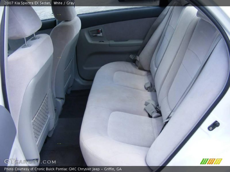 White / Gray 2007 Kia Spectra EX Sedan