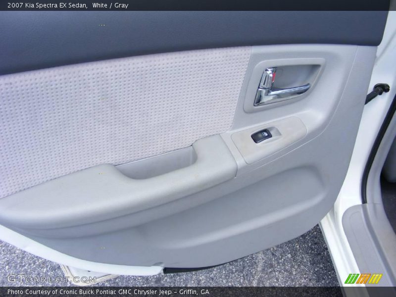 White / Gray 2007 Kia Spectra EX Sedan