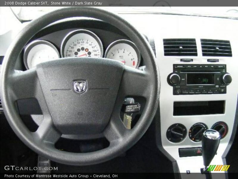 Stone White / Dark Slate Gray 2008 Dodge Caliber SXT