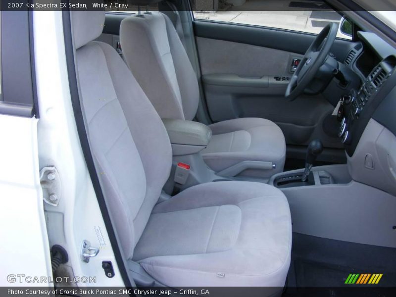 White / Gray 2007 Kia Spectra EX Sedan