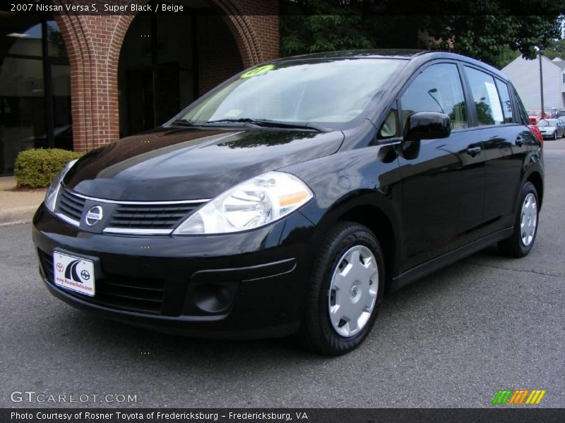 Super Black / Beige 2007 Nissan Versa S