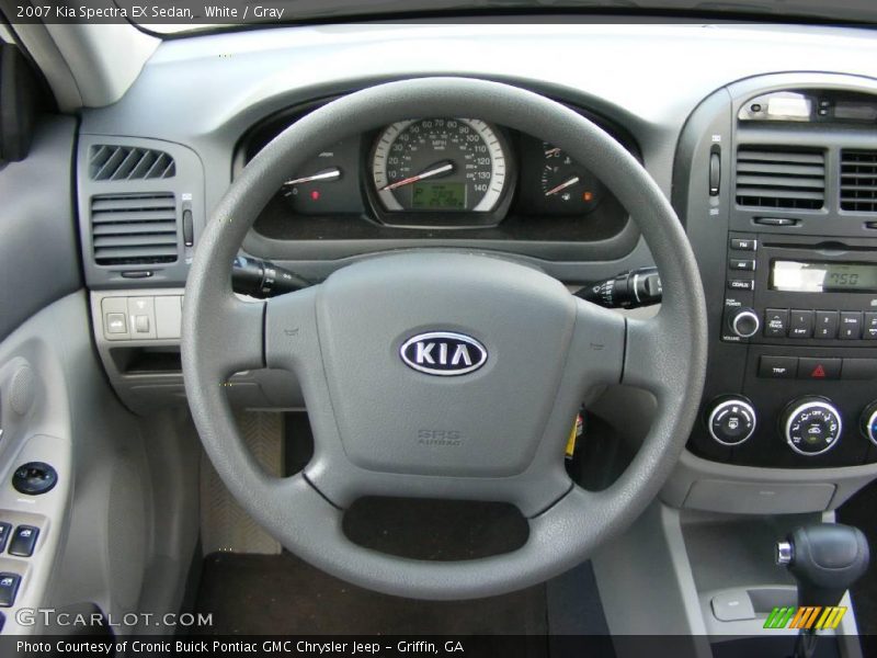 White / Gray 2007 Kia Spectra EX Sedan