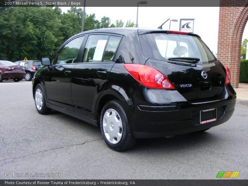 Super Black / Beige 2007 Nissan Versa S
