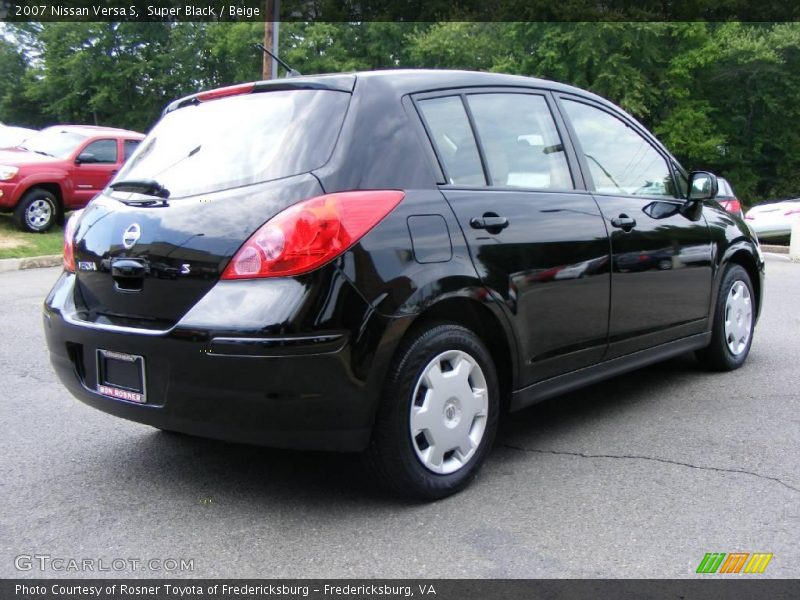 Super Black / Beige 2007 Nissan Versa S