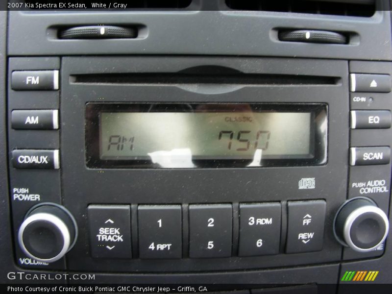 White / Gray 2007 Kia Spectra EX Sedan