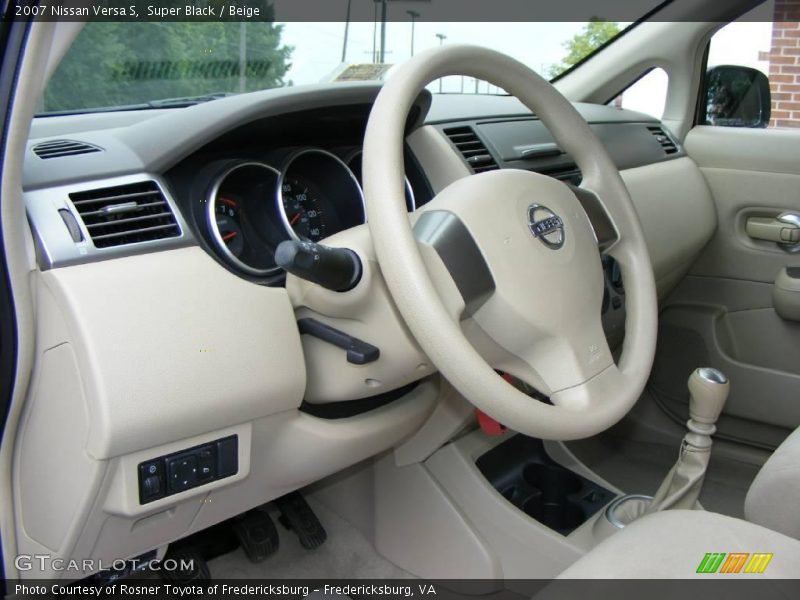 Super Black / Beige 2007 Nissan Versa S