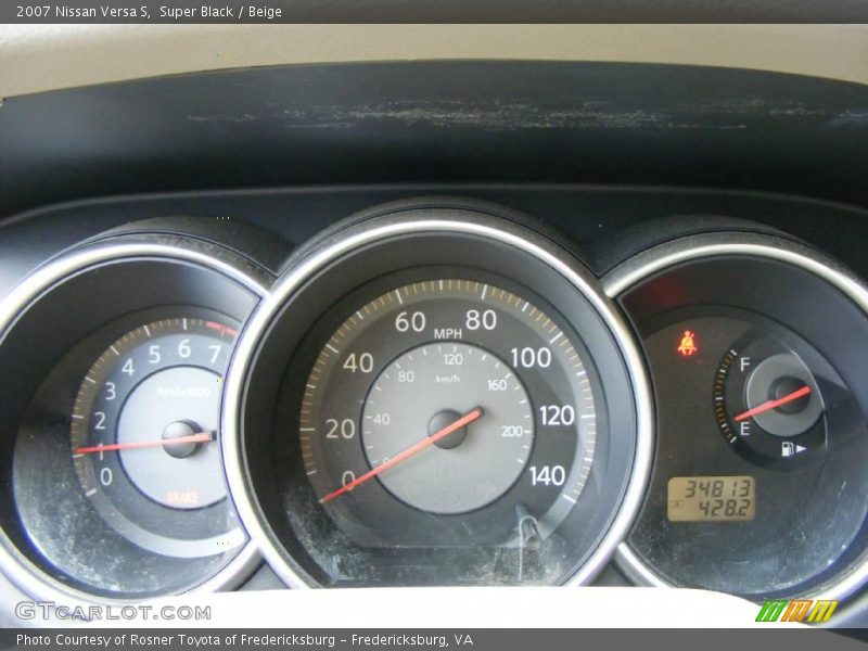 Super Black / Beige 2007 Nissan Versa S