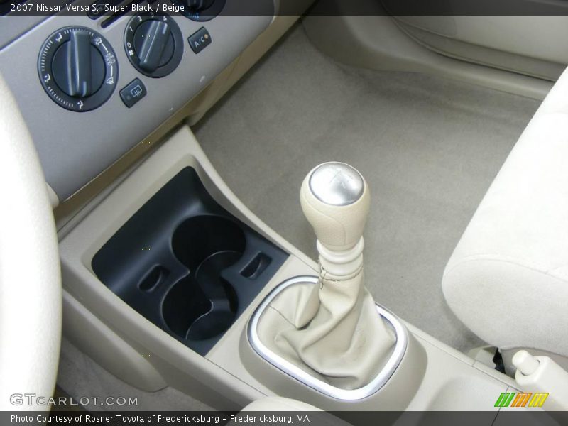 Super Black / Beige 2007 Nissan Versa S