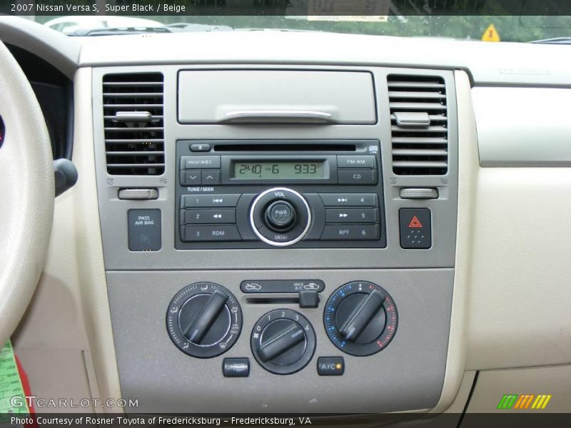 Super Black / Beige 2007 Nissan Versa S