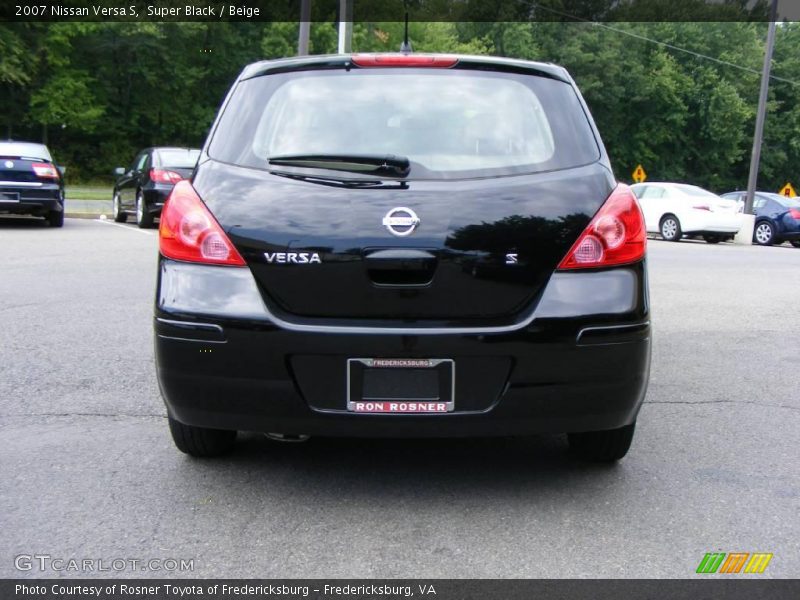 Super Black / Beige 2007 Nissan Versa S