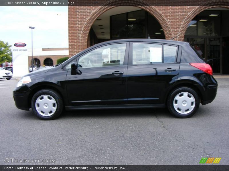 Super Black / Beige 2007 Nissan Versa S