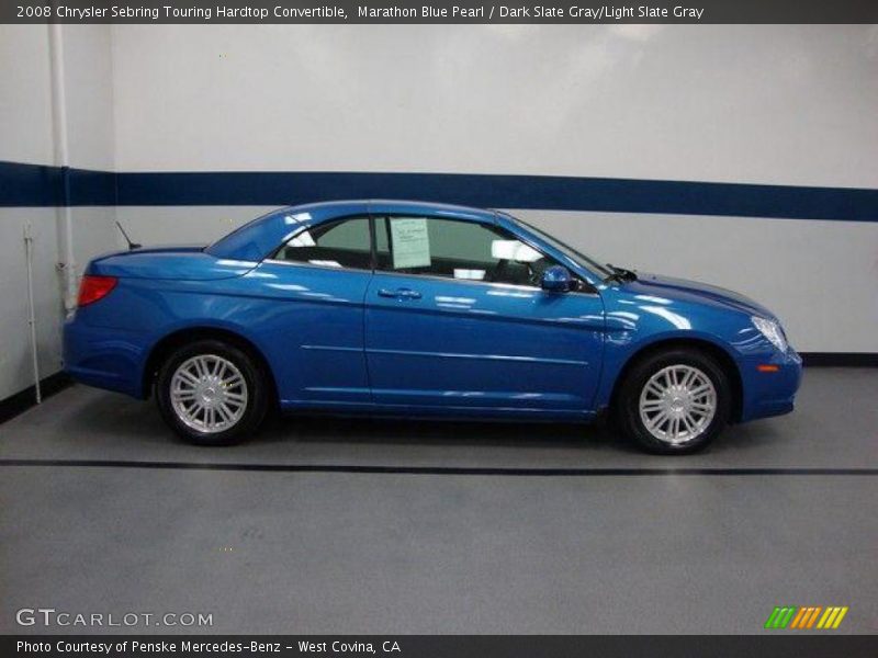 Marathon Blue Pearl / Dark Slate Gray/Light Slate Gray 2008 Chrysler Sebring Touring Hardtop Convertible