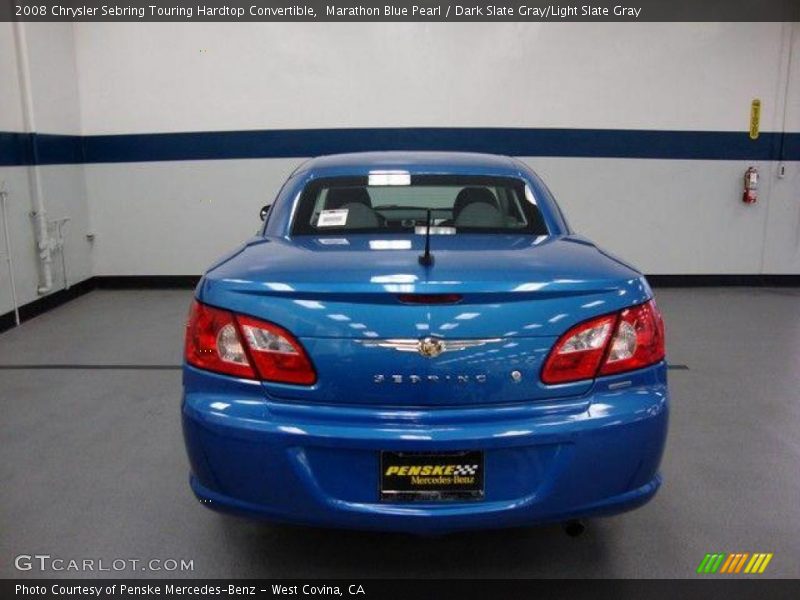 Marathon Blue Pearl / Dark Slate Gray/Light Slate Gray 2008 Chrysler Sebring Touring Hardtop Convertible