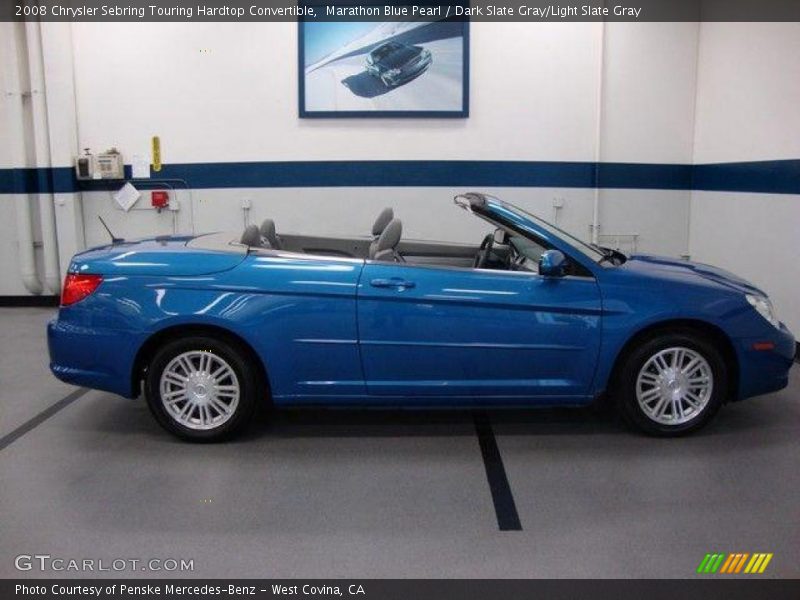 Marathon Blue Pearl / Dark Slate Gray/Light Slate Gray 2008 Chrysler Sebring Touring Hardtop Convertible