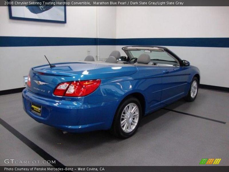 Marathon Blue Pearl / Dark Slate Gray/Light Slate Gray 2008 Chrysler Sebring Touring Hardtop Convertible