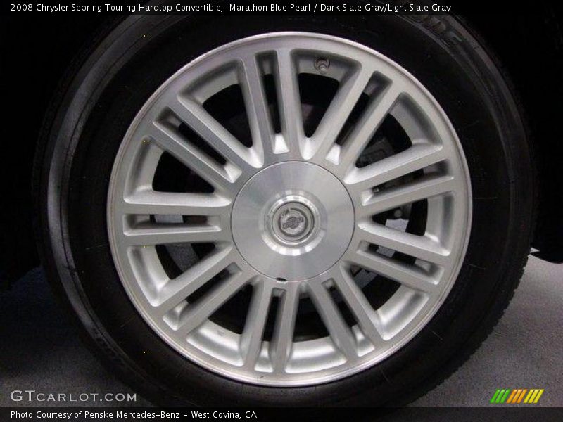 Marathon Blue Pearl / Dark Slate Gray/Light Slate Gray 2008 Chrysler Sebring Touring Hardtop Convertible