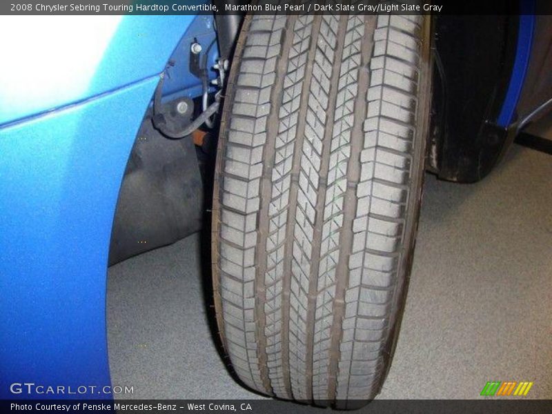 Marathon Blue Pearl / Dark Slate Gray/Light Slate Gray 2008 Chrysler Sebring Touring Hardtop Convertible