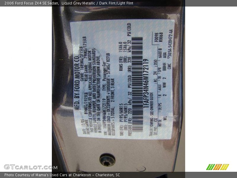 Liquid Grey Metallic / Dark Flint/Light Flint 2006 Ford Focus ZX4 SE Sedan