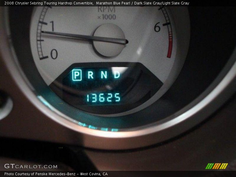 Marathon Blue Pearl / Dark Slate Gray/Light Slate Gray 2008 Chrysler Sebring Touring Hardtop Convertible
