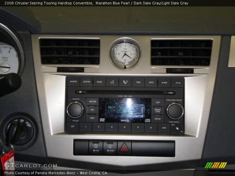 Marathon Blue Pearl / Dark Slate Gray/Light Slate Gray 2008 Chrysler Sebring Touring Hardtop Convertible