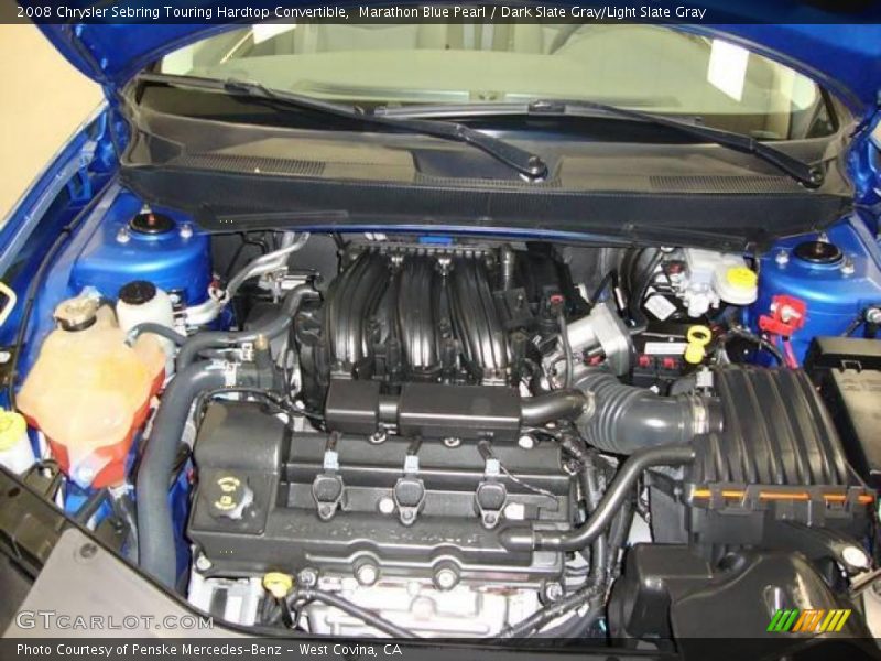 Marathon Blue Pearl / Dark Slate Gray/Light Slate Gray 2008 Chrysler Sebring Touring Hardtop Convertible