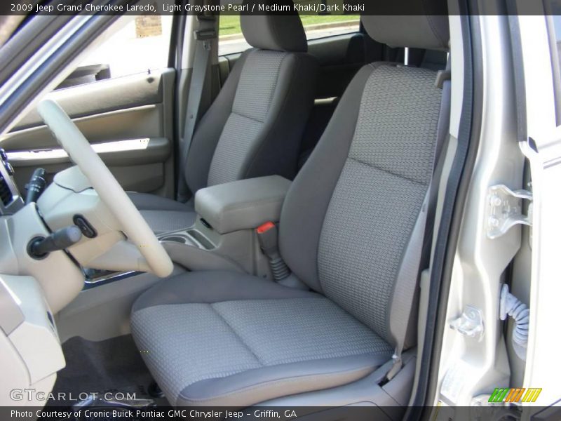 Light Graystone Pearl / Medium Khaki/Dark Khaki 2009 Jeep Grand Cherokee Laredo