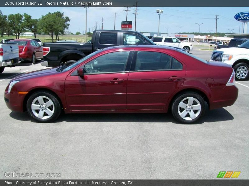Redfire Metallic / Medium Light Stone 2006 Ford Fusion SE