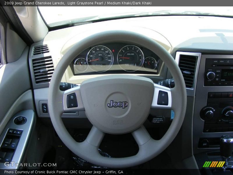 Light Graystone Pearl / Medium Khaki/Dark Khaki 2009 Jeep Grand Cherokee Laredo