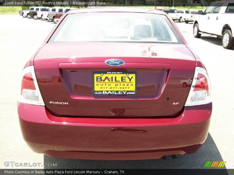 Redfire Metallic / Medium Light Stone 2006 Ford Fusion SE