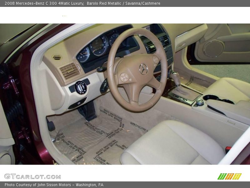 Barolo Red Metallic / Savanna/Cashmere 2008 Mercedes-Benz C 300 4Matic Luxury