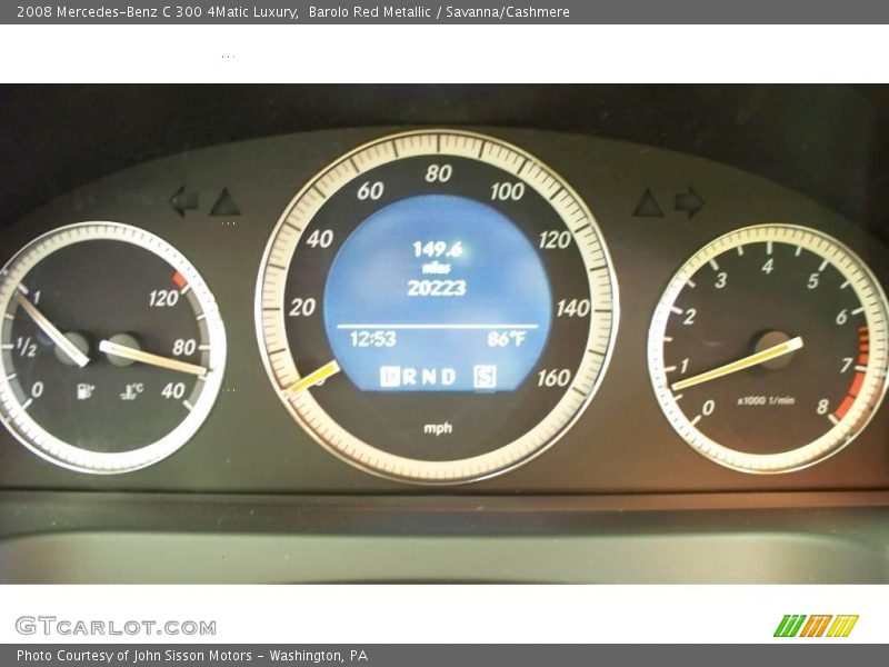 Barolo Red Metallic / Savanna/Cashmere 2008 Mercedes-Benz C 300 4Matic Luxury
